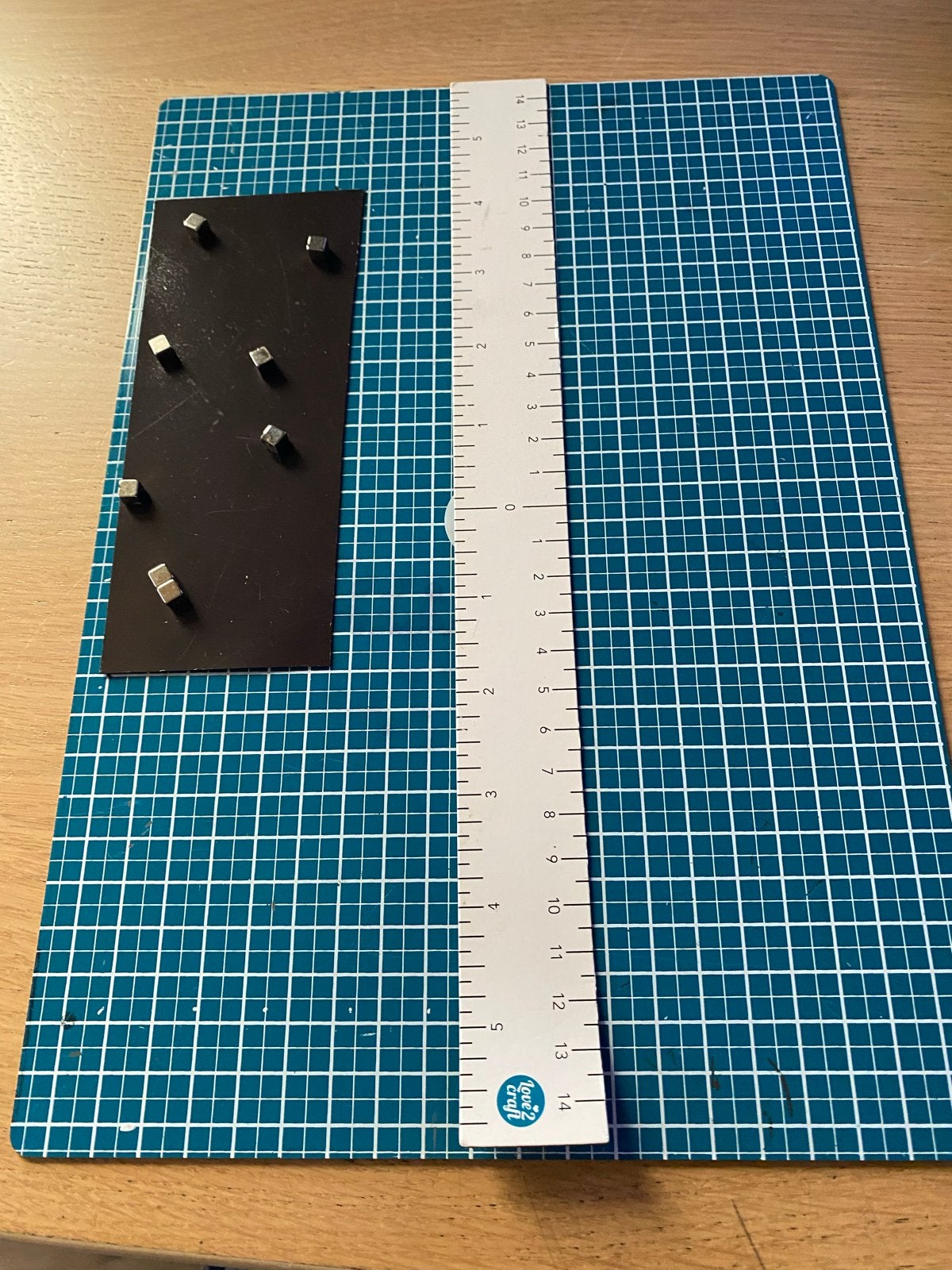 Snijmat A3 met liniaal en magneten voor knutselen, Geschikt voor snijden, Gebruikt, Gereedschap of Toebehoren, Meerkleurig