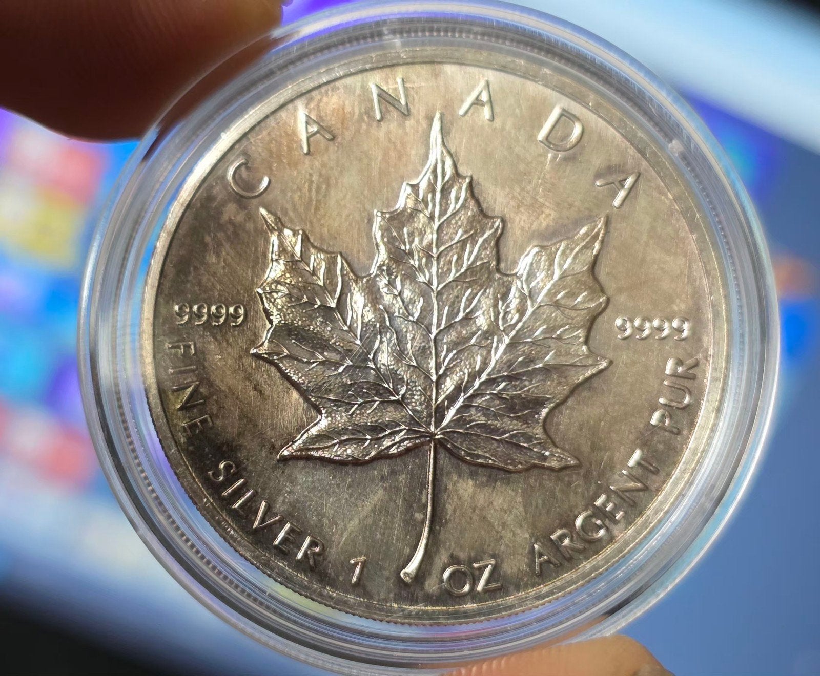 1oz maple leaf 1988 Canada, Verzenden, Zilver