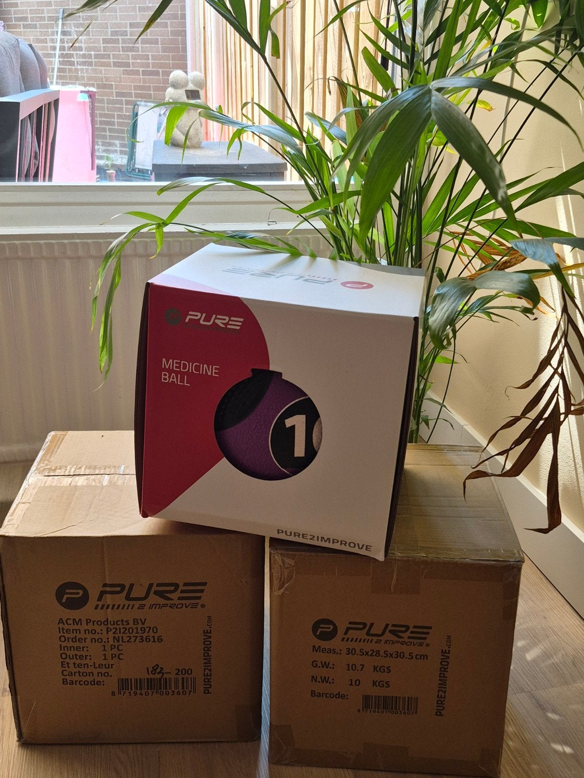 Pure Medicine Ball - Diverse Gewichten (4kg, 5kg, 10kg), Ophalen, Nieuw, Benen, Medicijnbal