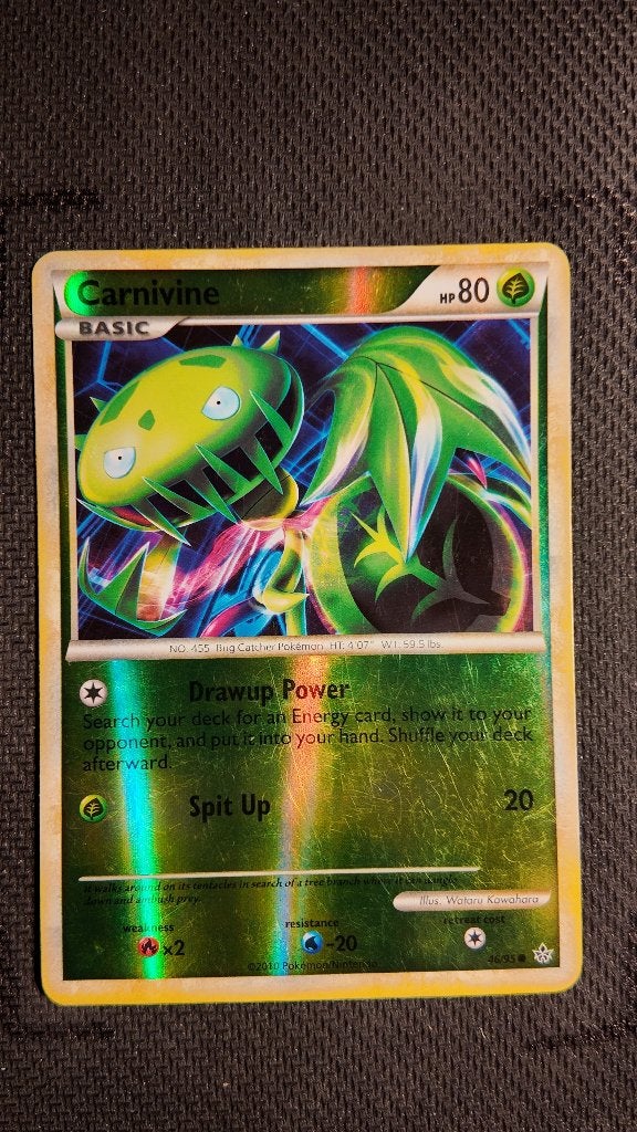 Carnivine 46 HS—Unleashed | Pokemon kaart, Ophalen, Zo goed als nieuw, Losse kaart, Foil