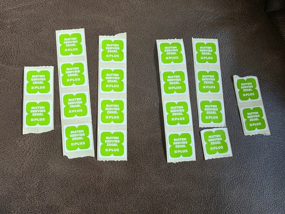 20 Plus Buitenservies Zegels mepal, Verzamelen, Plus, Ophalen of Verzenden