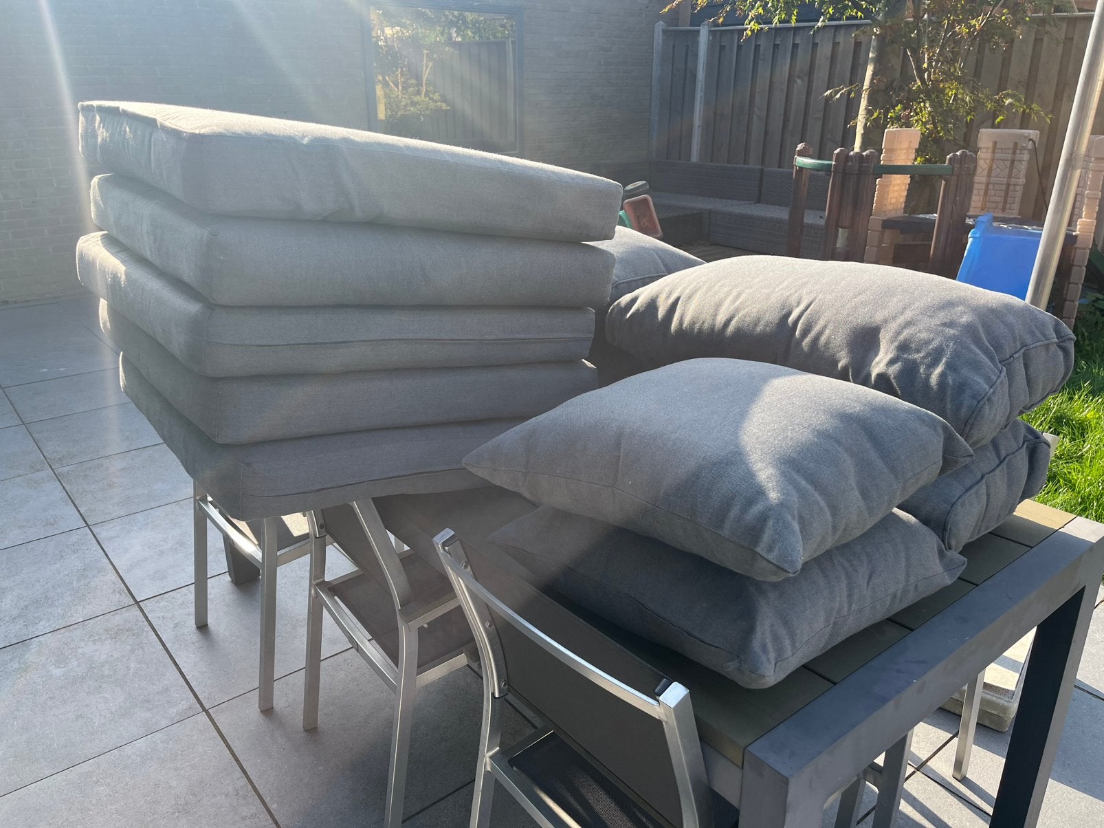 Set tuinkussens als nieuw, Ophalen, Zo goed als nieuw