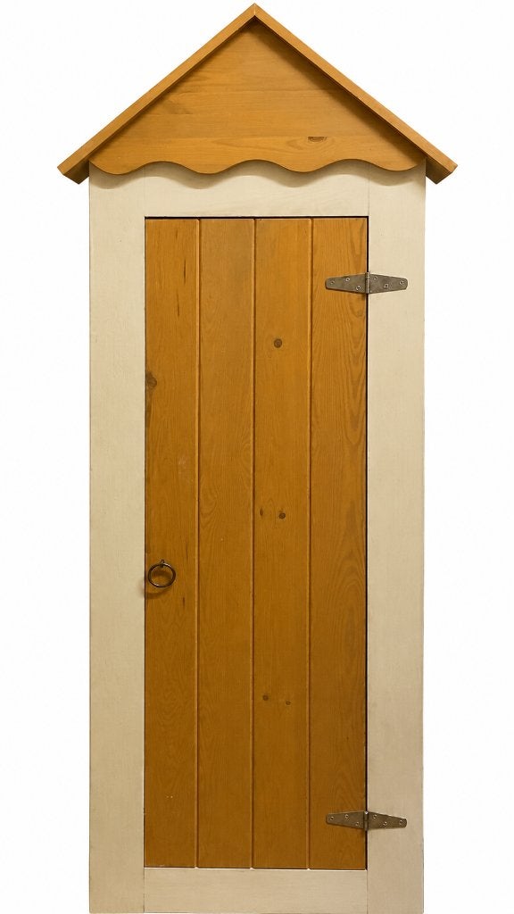 Kleding kast kinderkamer wit en creme in strandsfeer, Ophalen, Gebruikt, Kast, 50 tot 70 cm