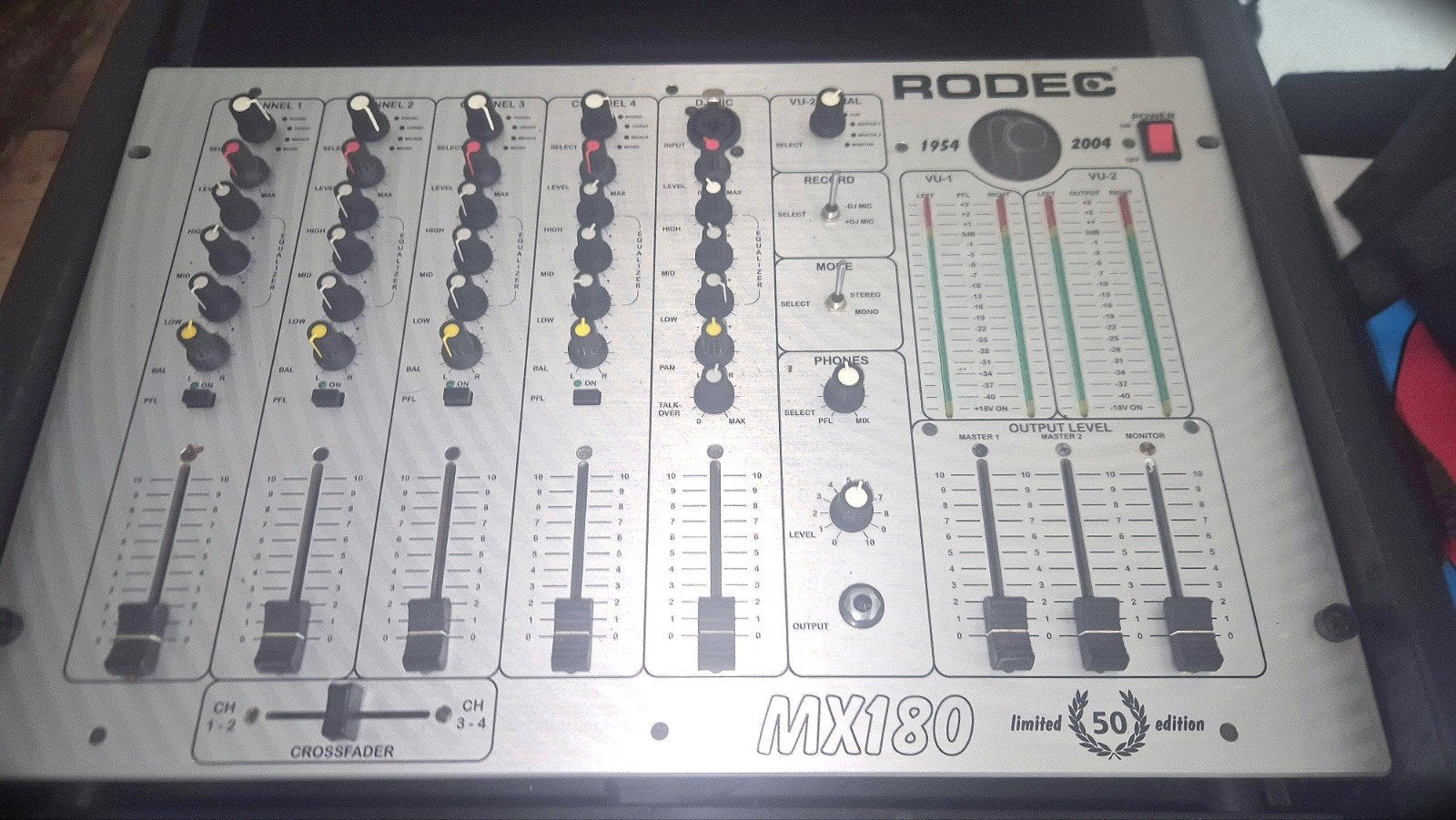 Rodec MX180 Limited 50th Anniversary Edition DJ Mixer, Ophalen of Verzenden, Gebruikt, 10 tot 20 kanalen, Microfooningang