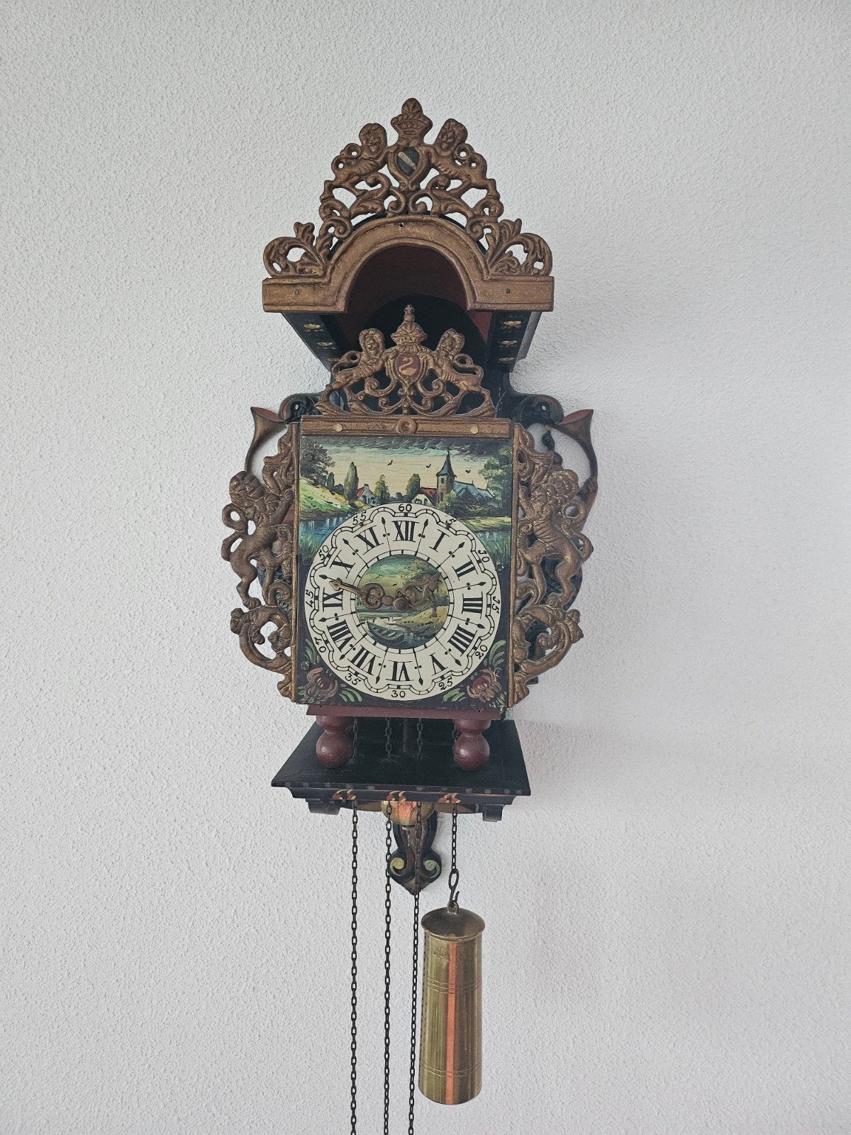 Antieke Friese Staartklok - Prachtig Decoratief Stuk, Ophalen of Verzenden