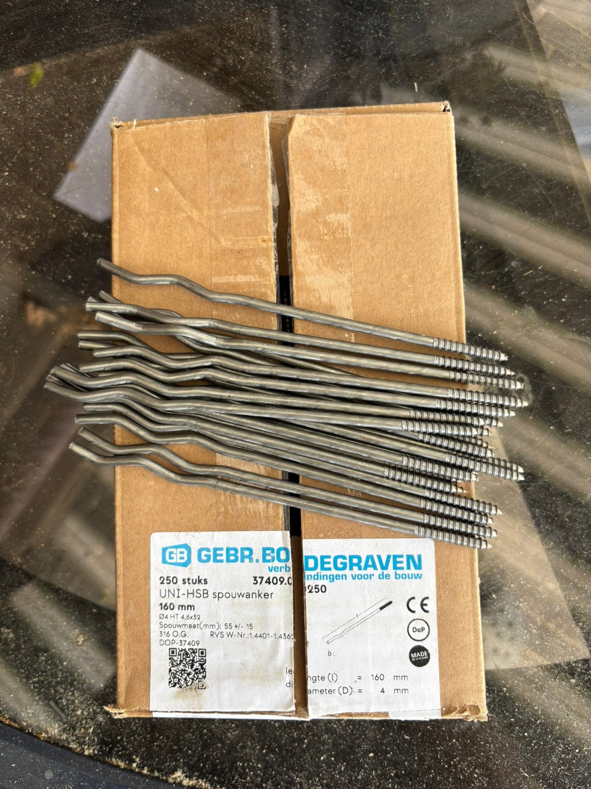 Schroefspouwankers RVS 230 stuks 160mm, Ophalen, Nieuw, Overige metalen