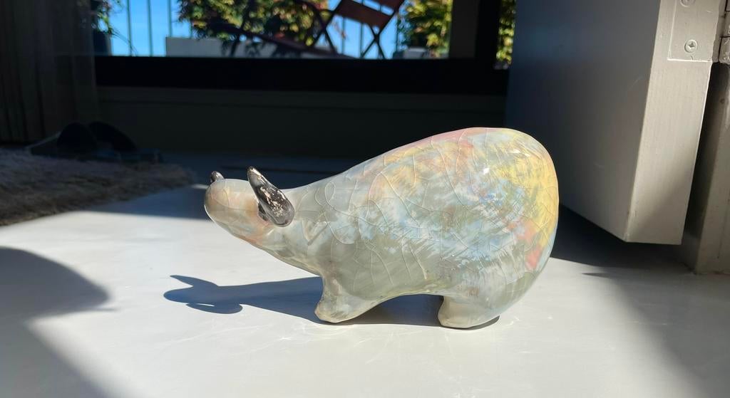 Keramische Stier Decoratie - Glazuur, Ophalen, Nieuw, Dier