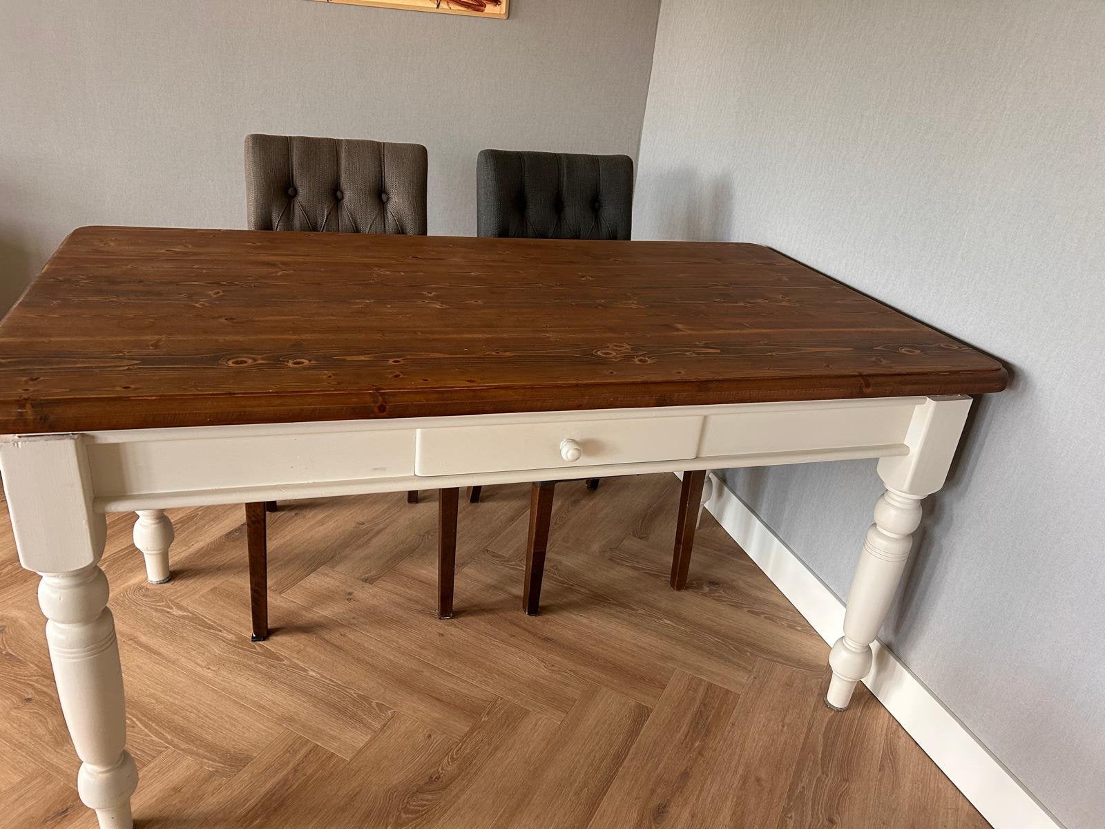 incl. 4 stoelen als getoond, Verzenden, Klassiek, Eikenhout, 50 tot 100 cm