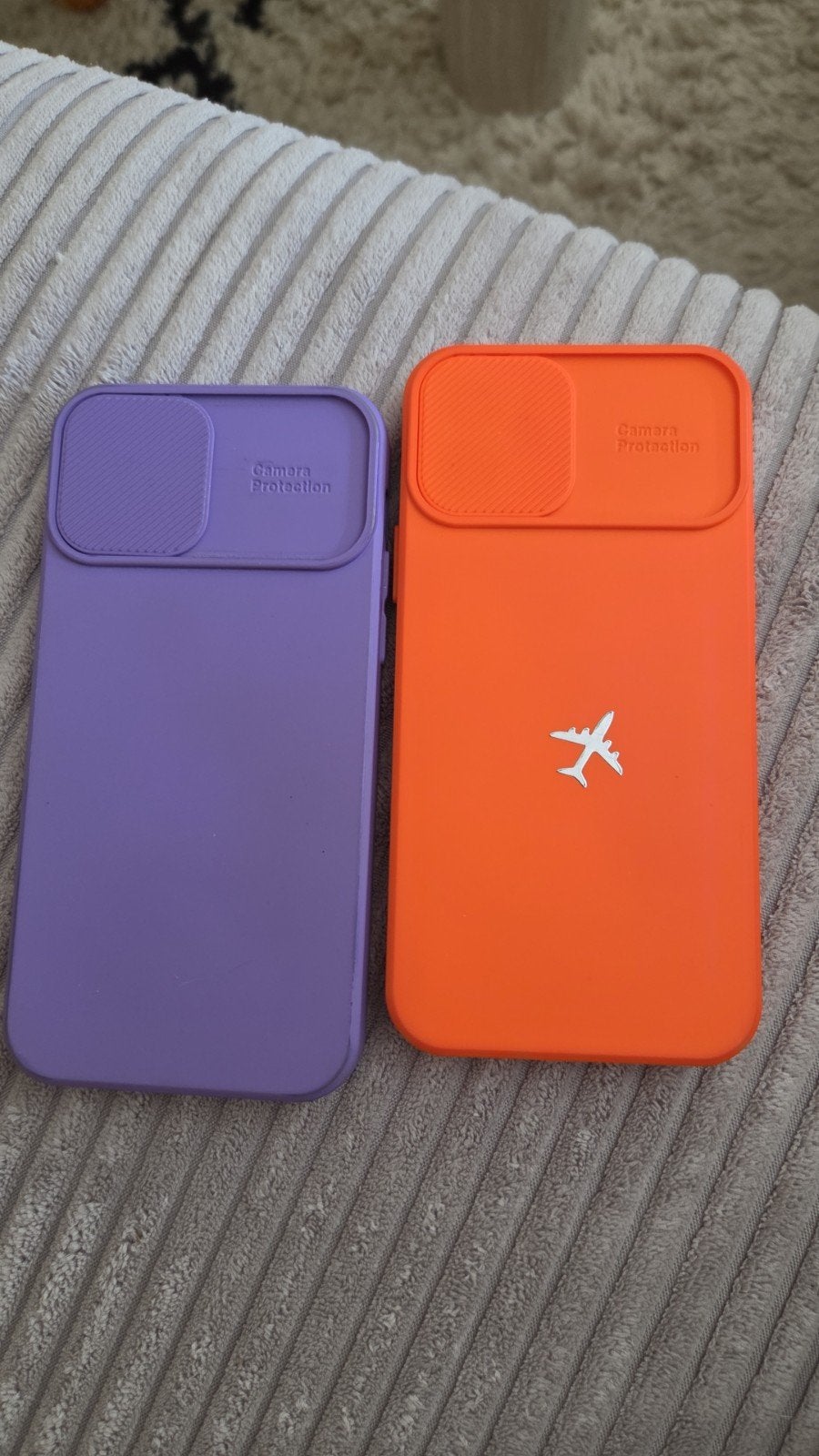 iphone 12 hoesjes oranje en lila paars, Ophalen of Verzenden, IPhone 12, Frontje of Cover, Meerkleurig