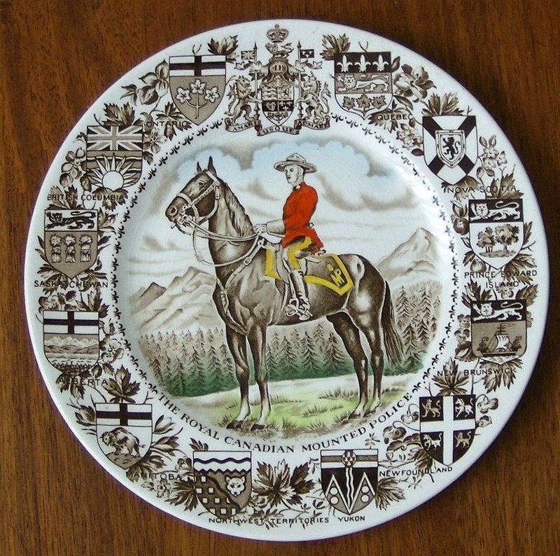 RMCP. CANADA Bord., Meerkleurig, Ophalen of Verzenden, Zo goed als nieuw, Wandbord of Wandpaneel