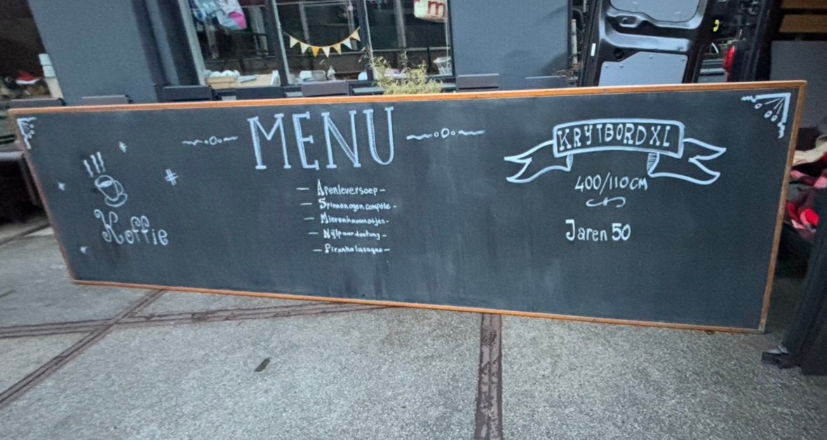 Zeer groot vintage schoolbord, Ophalen of Verzenden, Gebruikt, Krijtbord