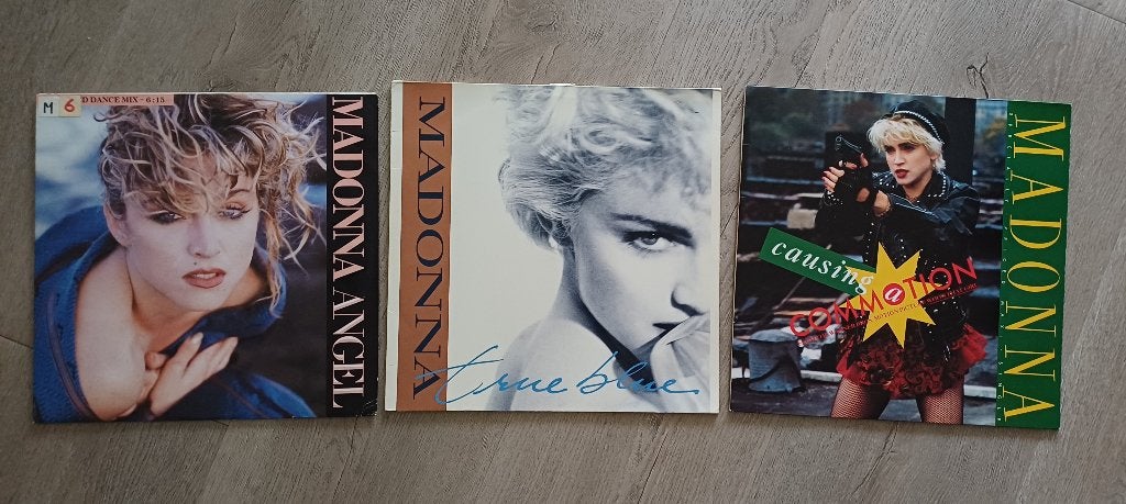Madonna maxi-singles 12 inch vinyl 80's, Verzenden, Zo goed als nieuw, 12 inch