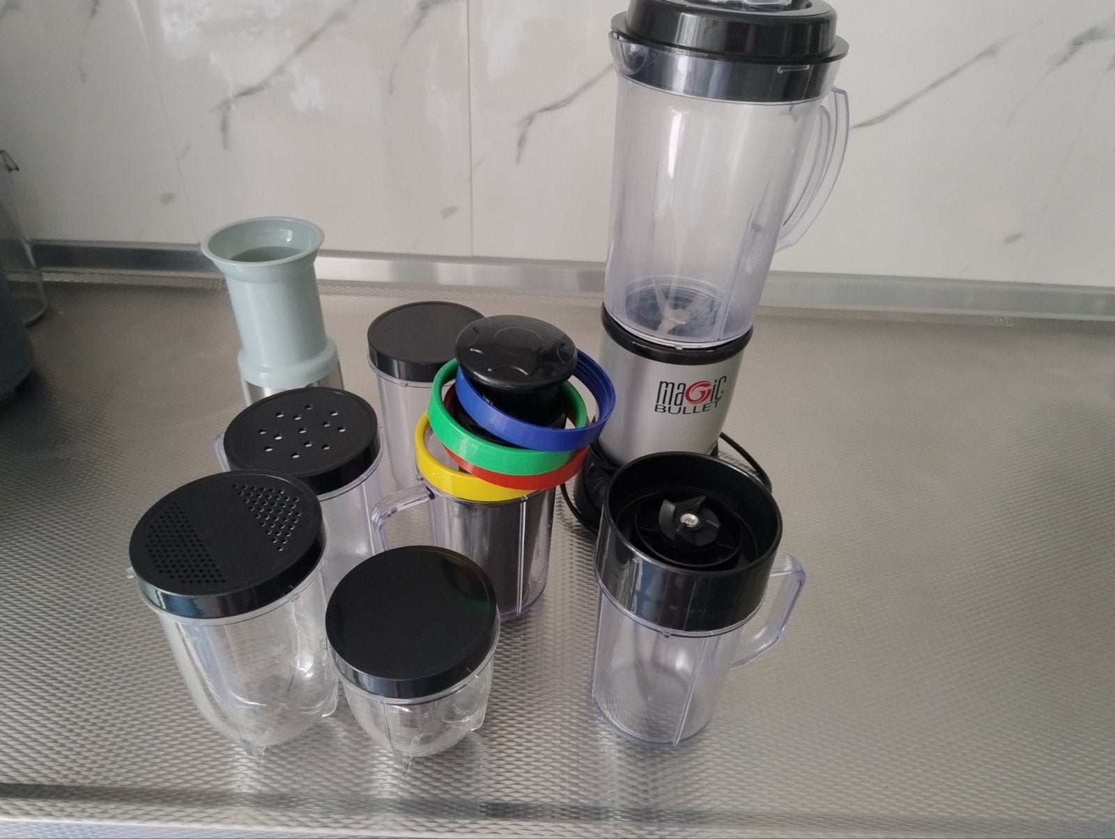 Magic Bullet Blender Set - Compleet en Zo Goed als Nieuw, Witgoed en Apparatuur, Blenders, Ophalen of Verzenden