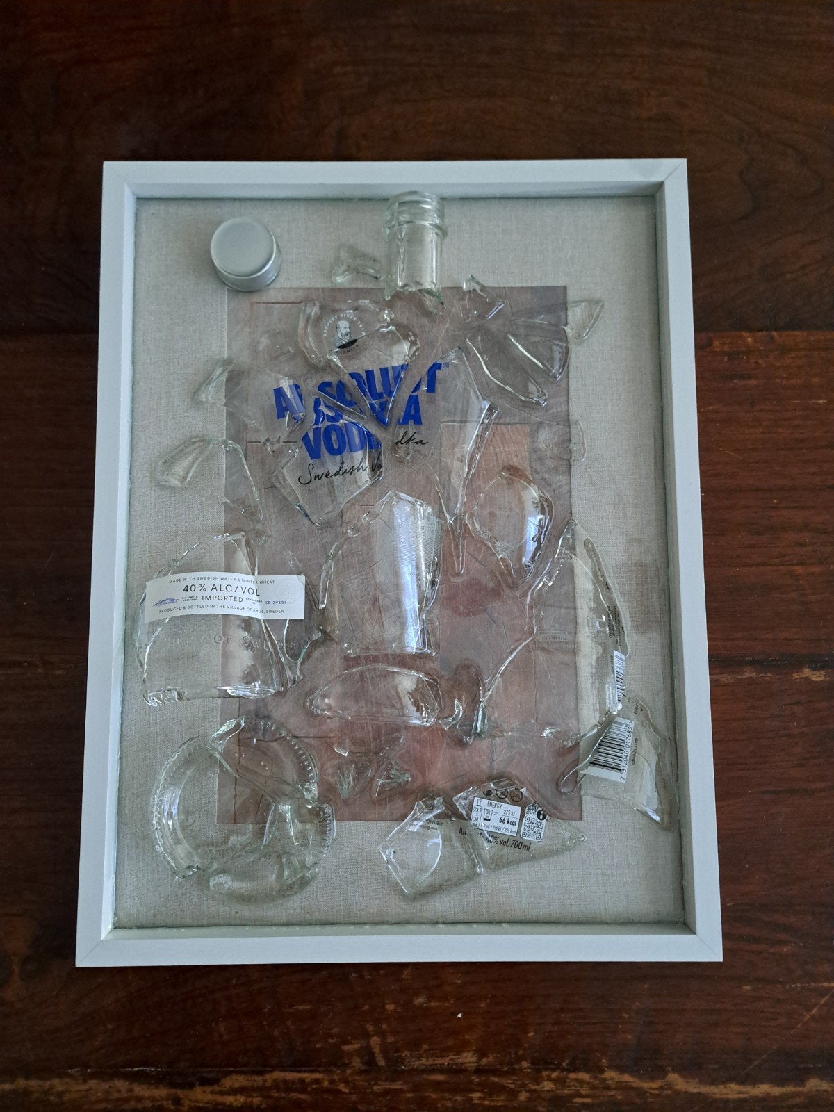 Vaderdag broken bottle epoxy schilderij Absolut Vodka, Antiek en Kunst, Kunst | Schilderijen | Modern, Ophalen of Verzenden