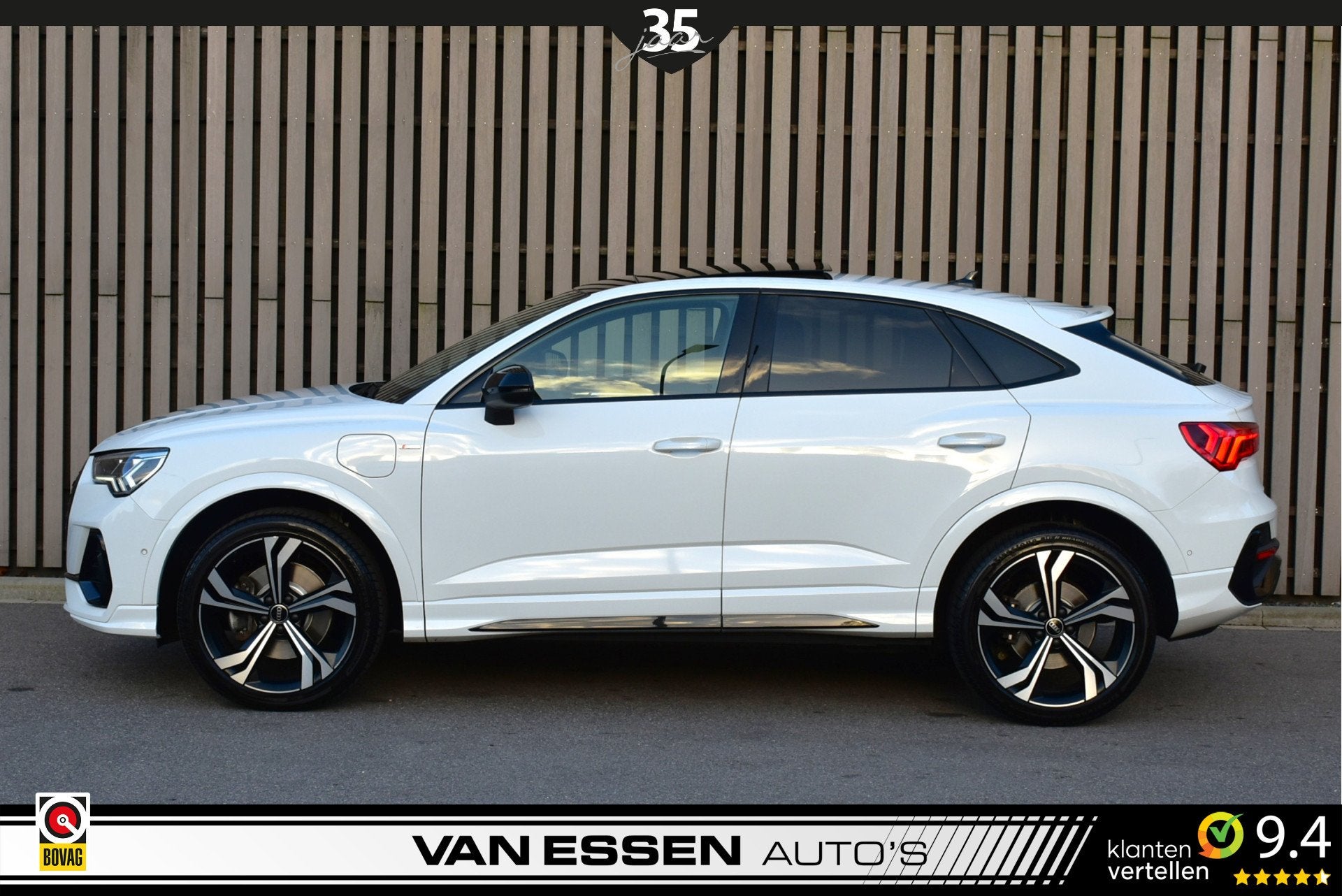 Audi Q3 Sportback 45 TFSI e S Edition Pano Trekhaak ACC Memo, Auto's, Gebruikt, Euro 6, Automatische klimaatregeling, Wit