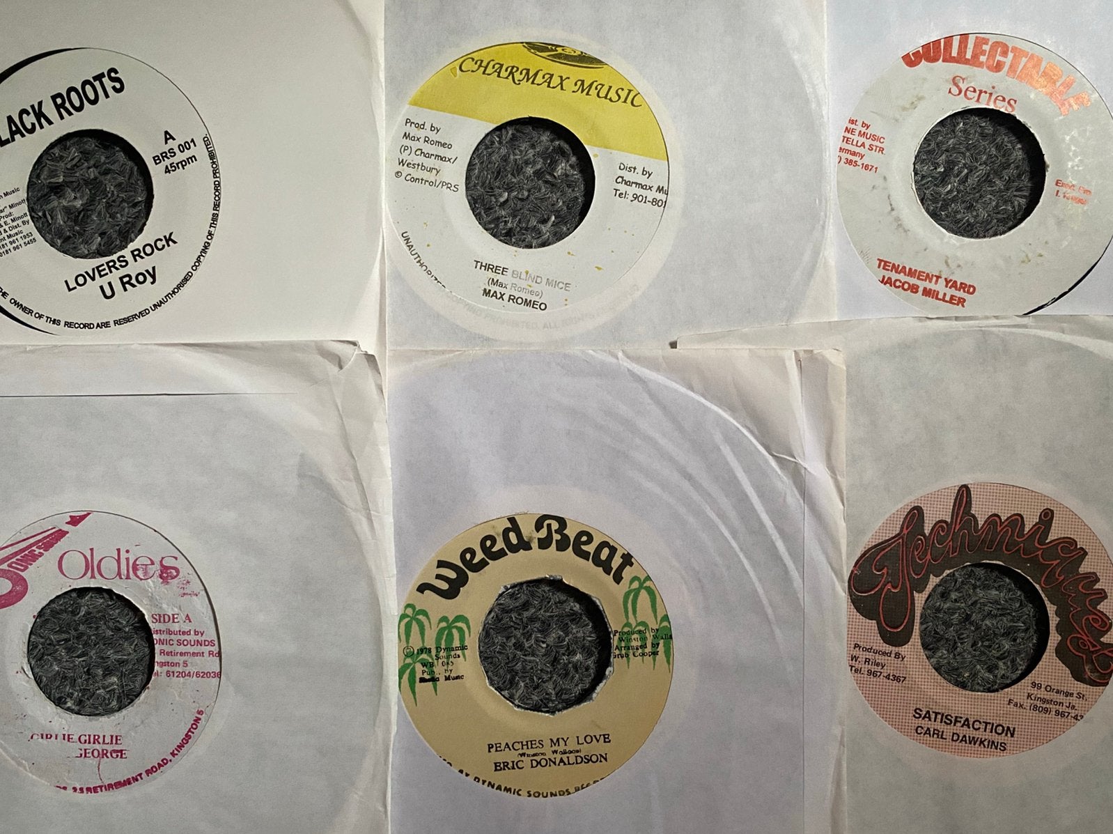 6x reggae singles - verschillende artiesten, Cd's en Dvd's, Ophalen of Verzenden, Gebruikt