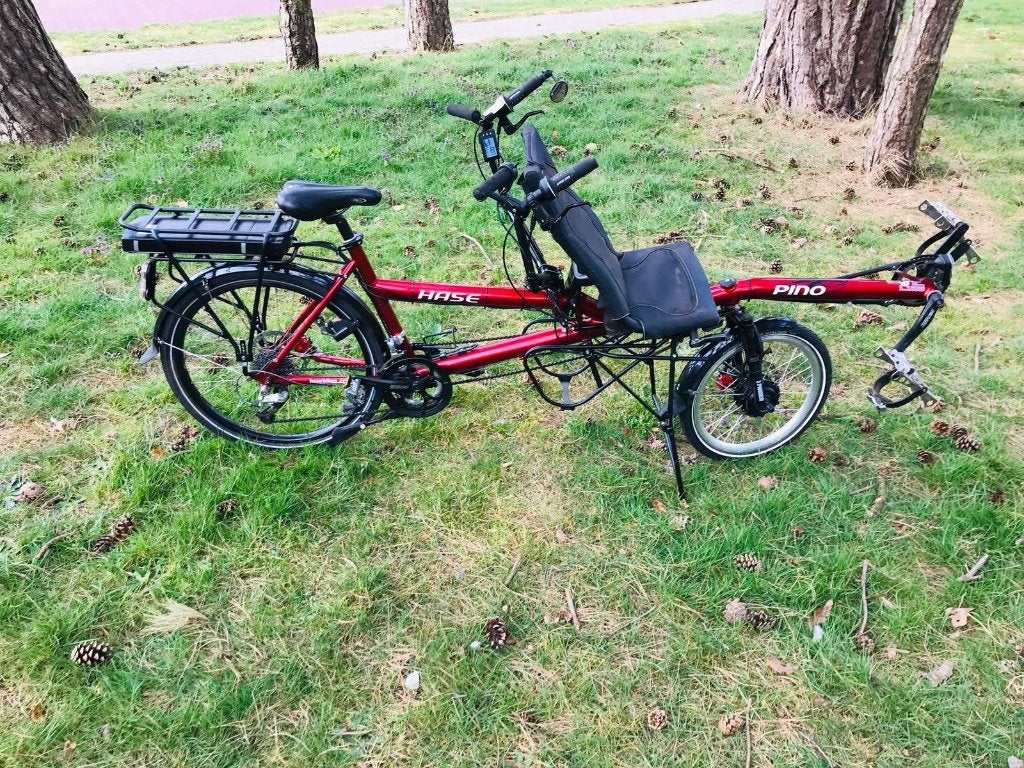 E-Hase Pino tandem met deelbare frame, Fietsen en Brommers, Fietsen | Tandems, Ophalen, Gebruikt, Minder dan 10 versnellingen