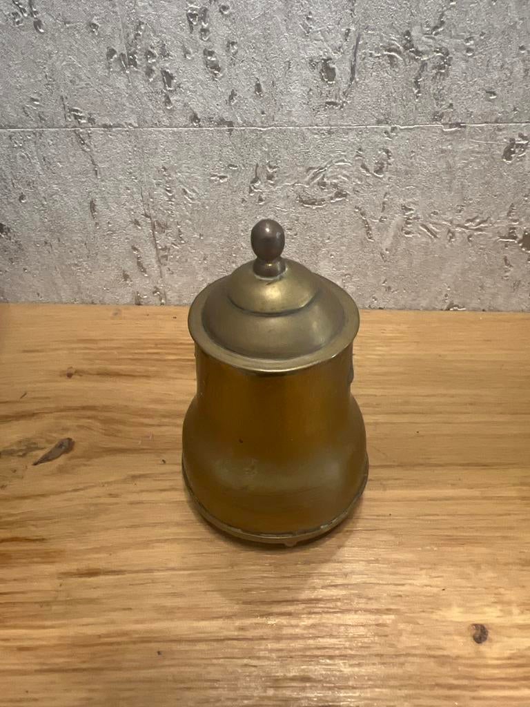 Antieke koperen pot met deksel, Antiek en Kunst, Antiek | Koper en Brons, Ophalen of Verzenden, Koper
