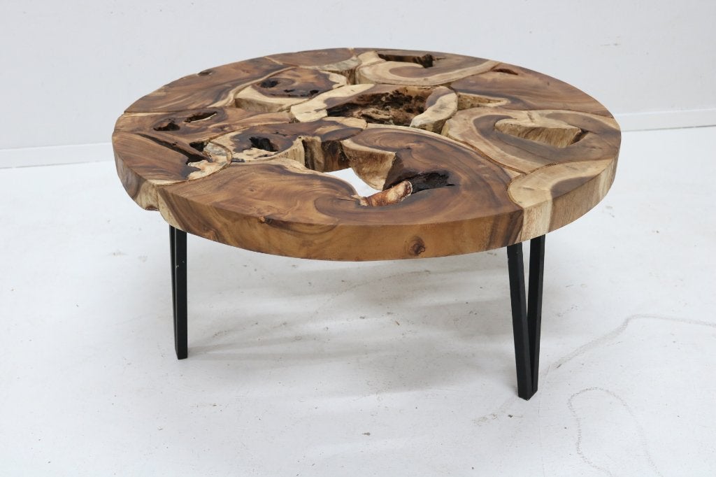 Boomstam Salontafel / Koffietafel 90 CM, Huis en Inrichting, Tafels | Salontafels, Ophalen, 100 tot 150 cm, Nieuw, 50 tot 100 cm