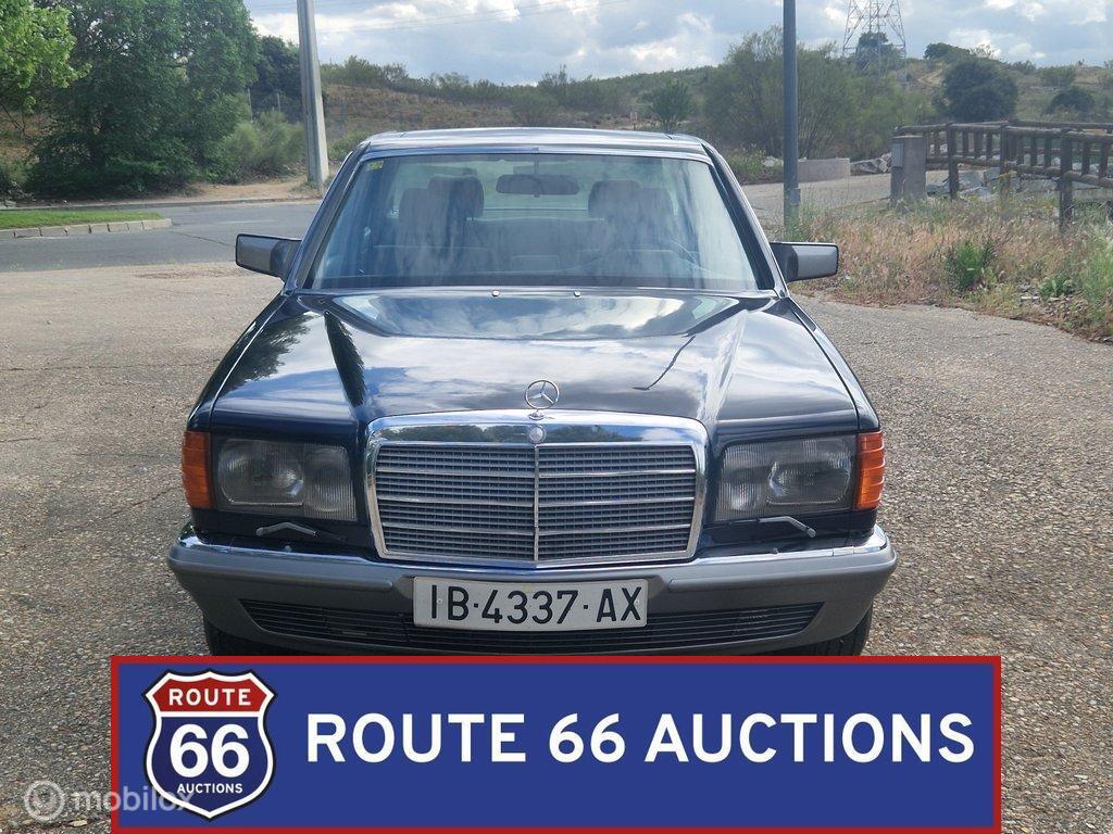 Mercedes-Benz 500 SEL | 1984 | Route 66 Auctions, Auto's, Overige carrosserieën, Zwart, Mercedes-Benz, Bedrijf