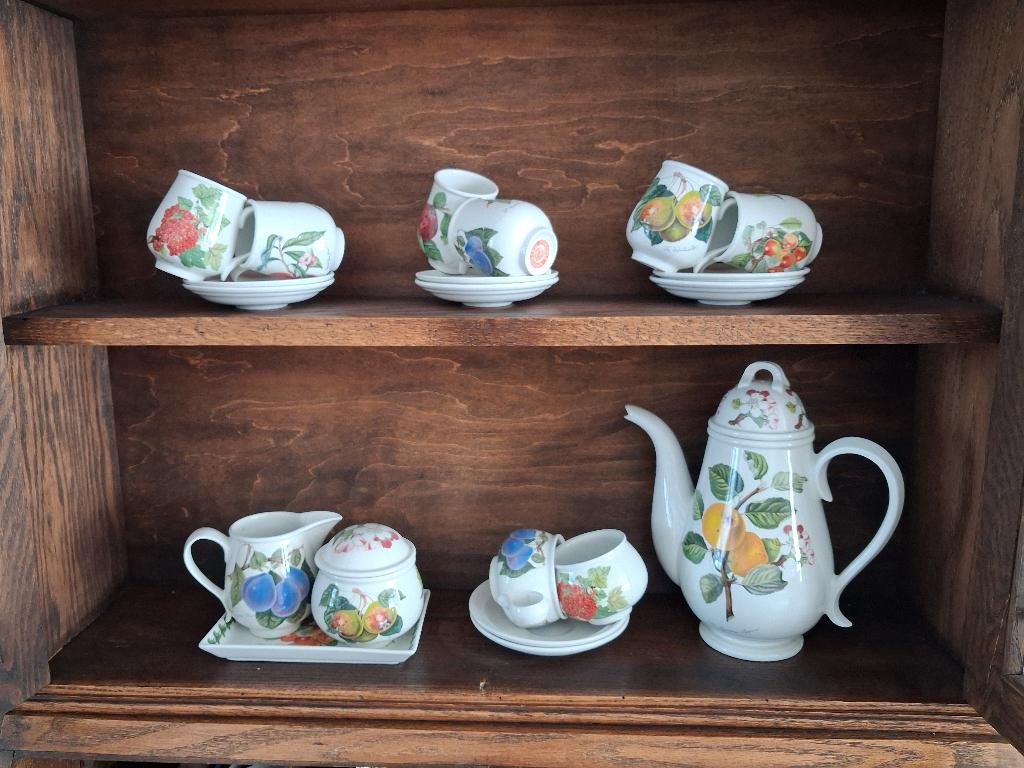 Portmeirion Pomona complete koffie/thee set 14-delig, Huis en Inrichting, Ophalen, Zo goed als nieuw, Overige stijlen, Aardewerk