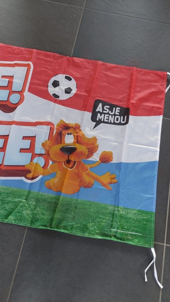 Groot spandoek voor het aankomende WK, Diversen, Vlaggen en Wimpels, Ophalen of Verzenden, Nieuw