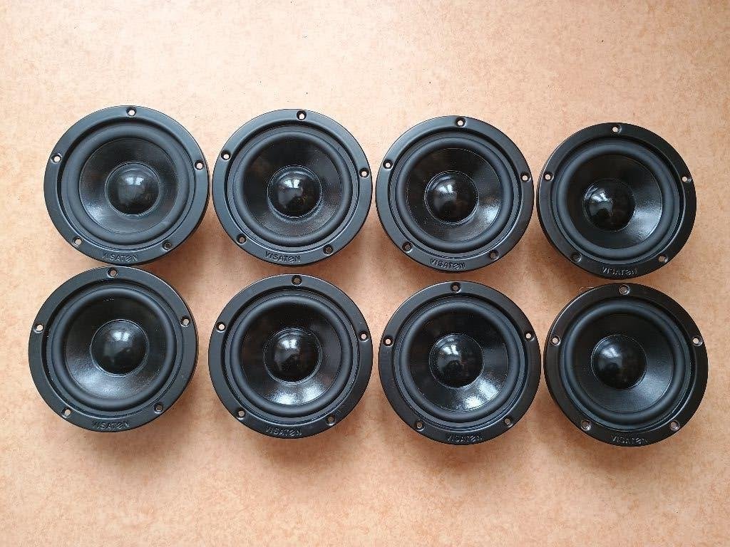 Visaton W100S 4 ohm 8 stuks, Overige merken, Gebruikt, Overige typen, Ophalen of Verzenden