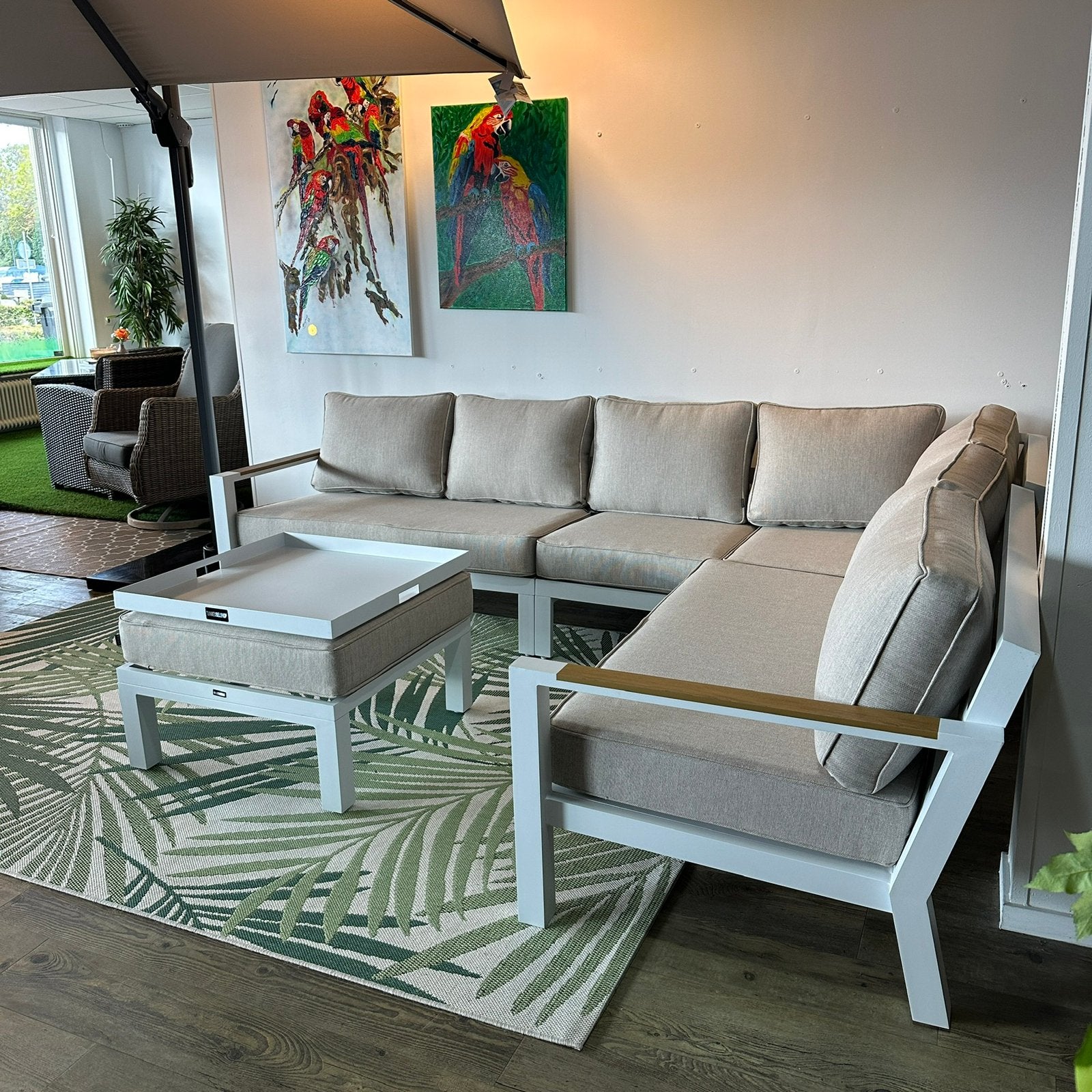 LIFE Loungeset / Tuinset – Zo Goed Als Nieuw– Showroom model, Zenq, ., Aluminium, Ophalen of Verzenden