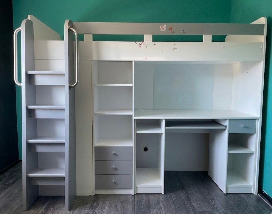 Complete HOOGSLAPER - Incl. Bureau, Kast & GRATIS Stoel!, Huis en Inrichting, Slaapkamer | Stapelbedden en Hoogslapers, Ophalen