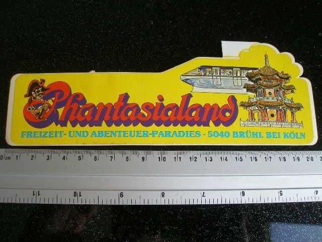 sticker phantasialand monorail oosters geel 4x, Verzenden, Zo goed als nieuw, Bedrijf of Vereniging