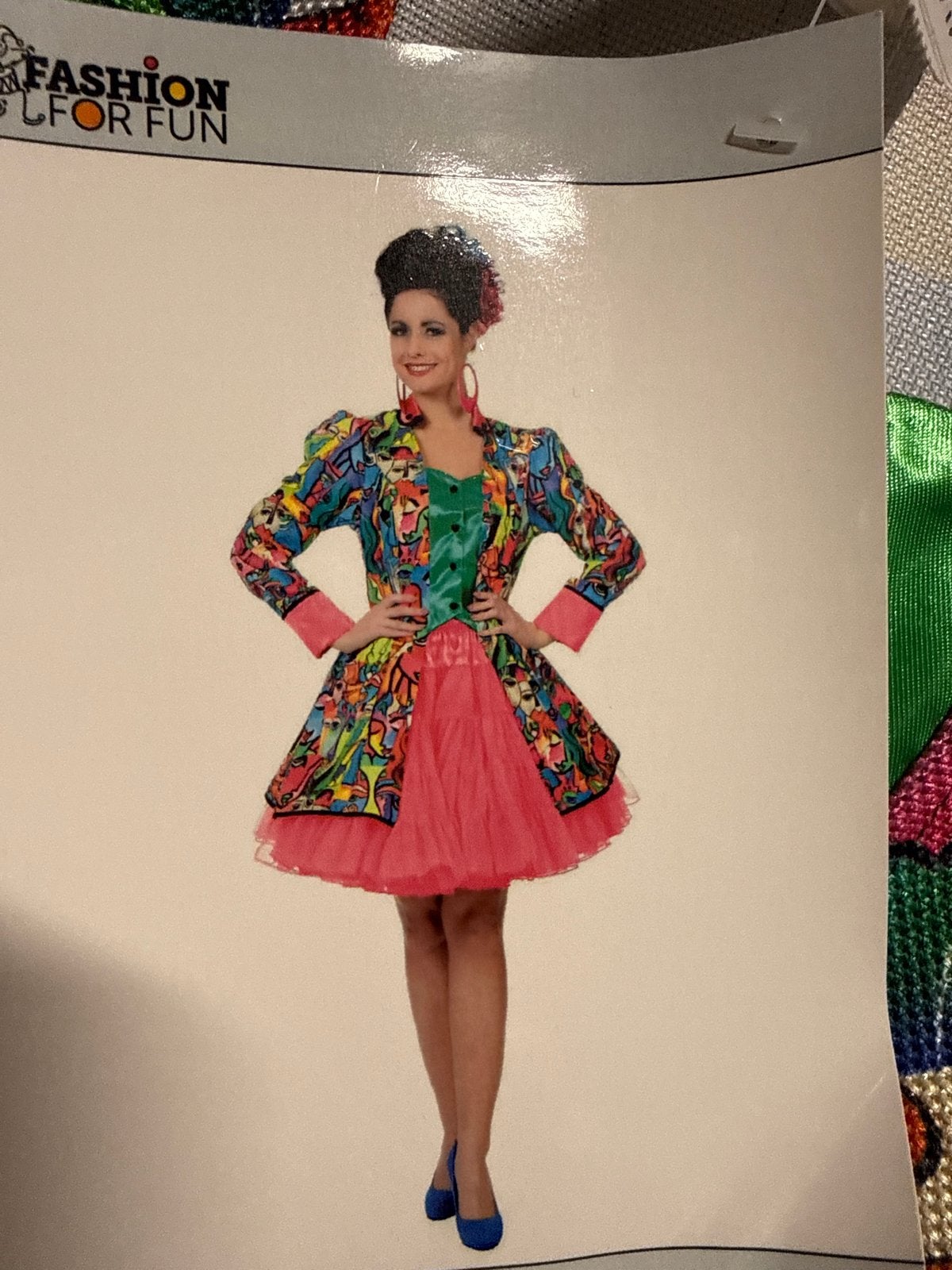 Carnavalskostuum '80s Pop Art Jurk - Nieuw!, Carnaval, Maat 42/44 (L), Nieuw, Ophalen of Verzenden