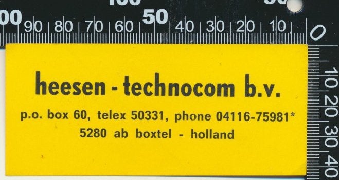 Sticker: Heesen Technocom - Boxtel (4), Ophalen of Verzenden, Zo goed als nieuw, Bedrijf of Vereniging