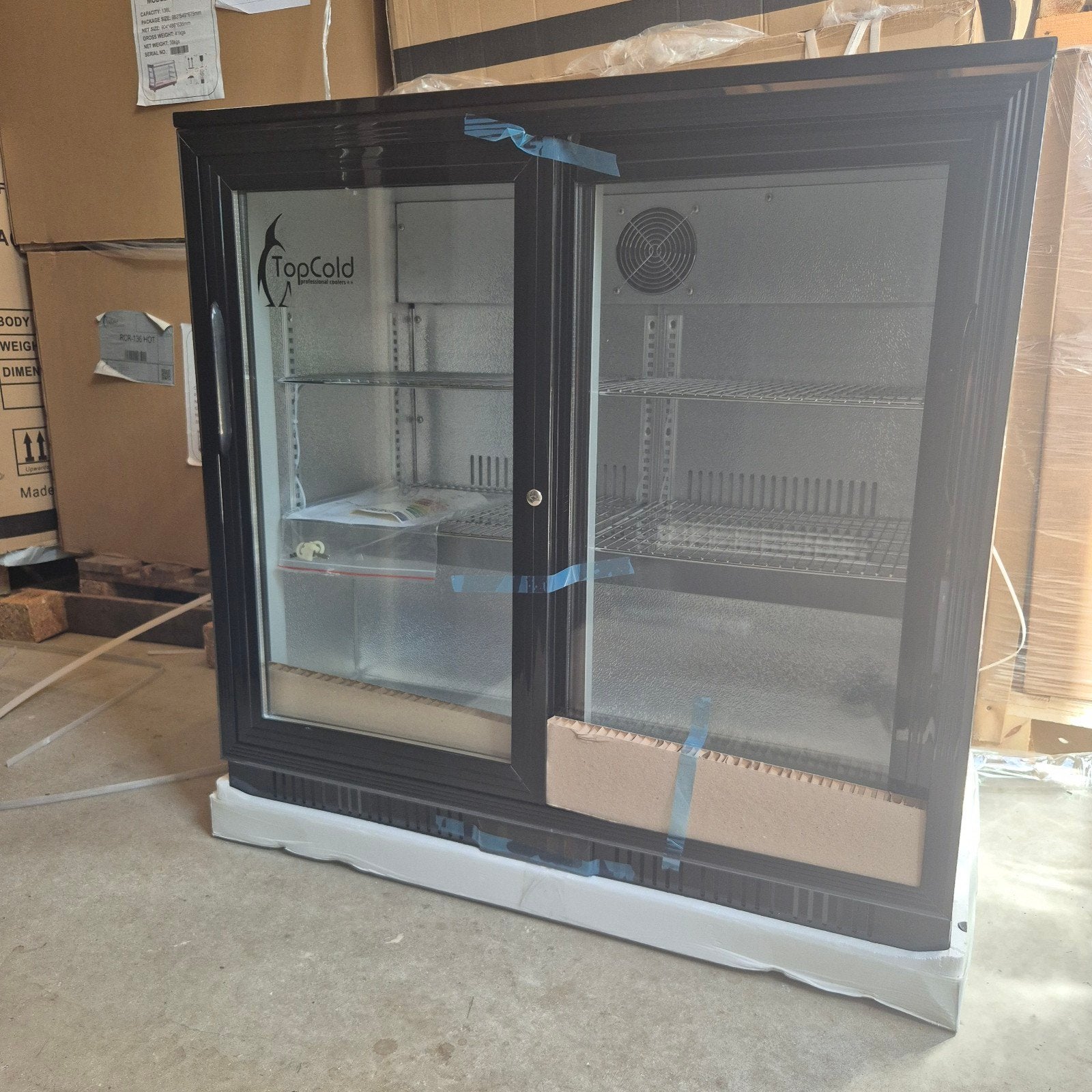 NIEUW! - 2 deurs barkoelkast - Topcold - glasdeur - BB2SL, Ophalen of Verzenden, Nieuw in verpakking, Koelen en Vriezen