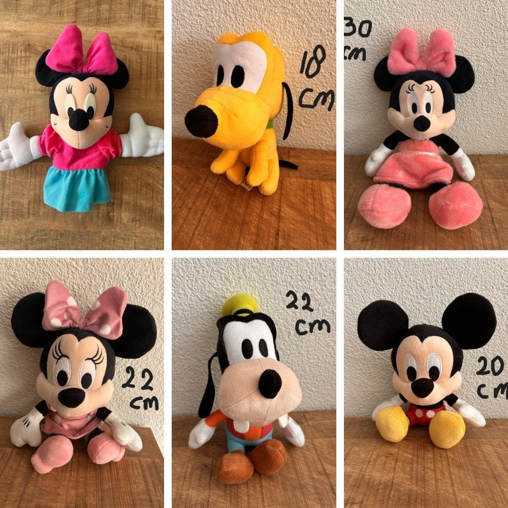 Disney knuffels: Mickey Mouse en vrienden. ZGAN. Zie FOTO's., Disney, Disney, Overige typen, Ophalen of Verzenden