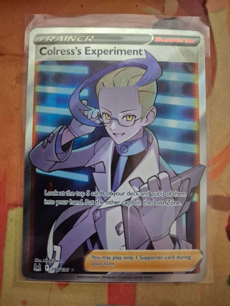 Colress's Experiment Full Art Trainer Kaart Pokémon TCG, Ophalen of Verzenden, Zo goed als nieuw, Losse kaart, Foil