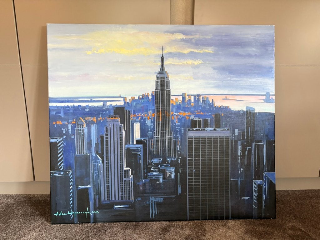 New York - schilderij - abstract expressionisme – hedendaags, Ophalen, Handgeschilderd, Olieverf, Stadsgezicht