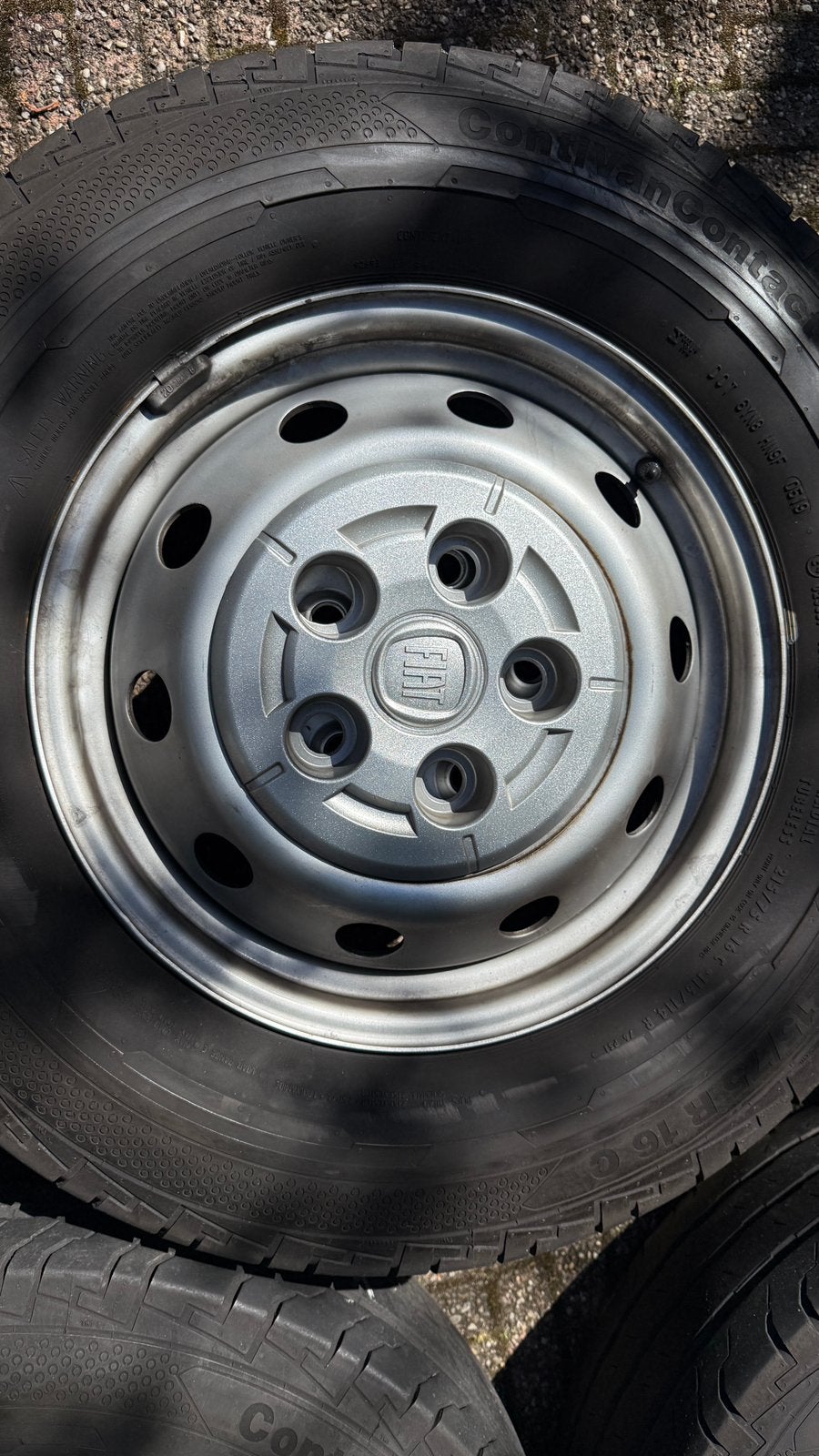Stalen velgen 16inch 4st. met originele Fiat wieldoppen, Ophalen, Gebruikt