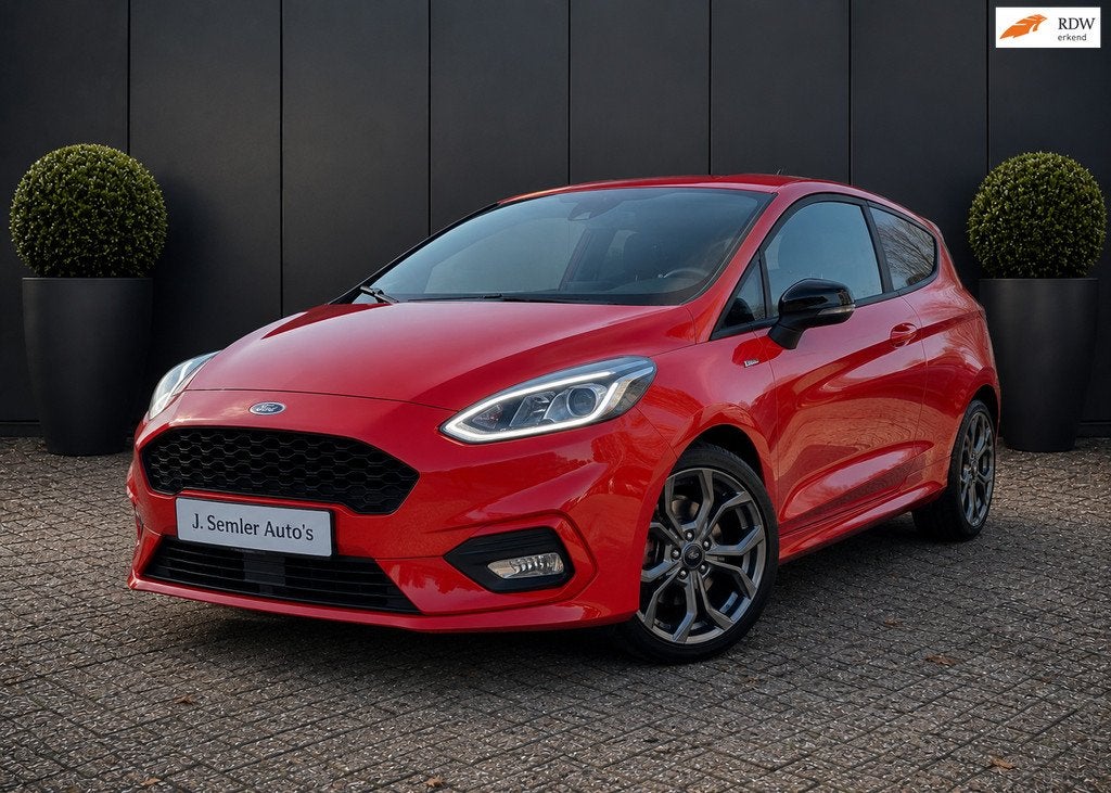 Ford Fiesta 1.0 EcoBoost ST-Line RED & BLACK NAVI APPLE CARP, 101 pk, Gebruikt, Origineel Nederlands, Bedrijf