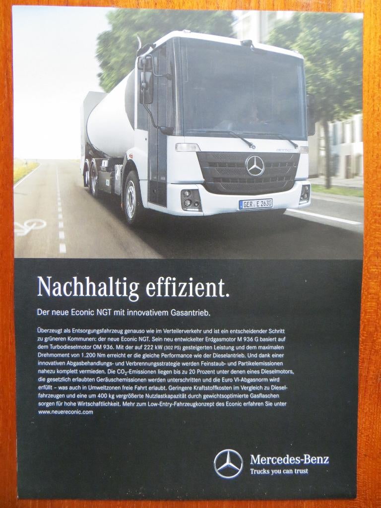 Mercedes-Benz Econic NGT Nachhaltig effizient (sept. 2014), Ophalen of Verzenden, Nieuw, Mercedes