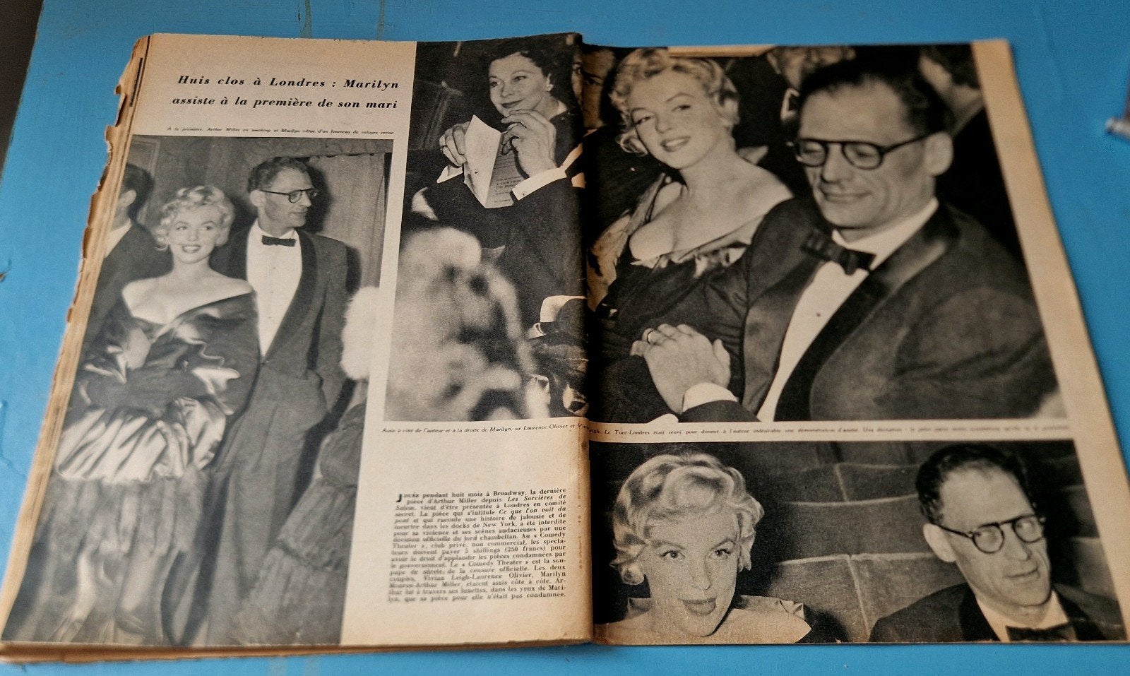 Paris Match Marilyn Monroe,Arthur Miller 393 (20 okt.1956), Ophalen of Verzenden, Gelezen, Gossip of Showbizz