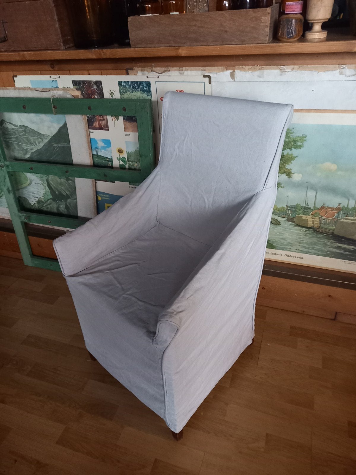 Riviera Maison linnen stoel met goede zit, Ophalen, Gebruikt, Overige kleuren, Landelijk