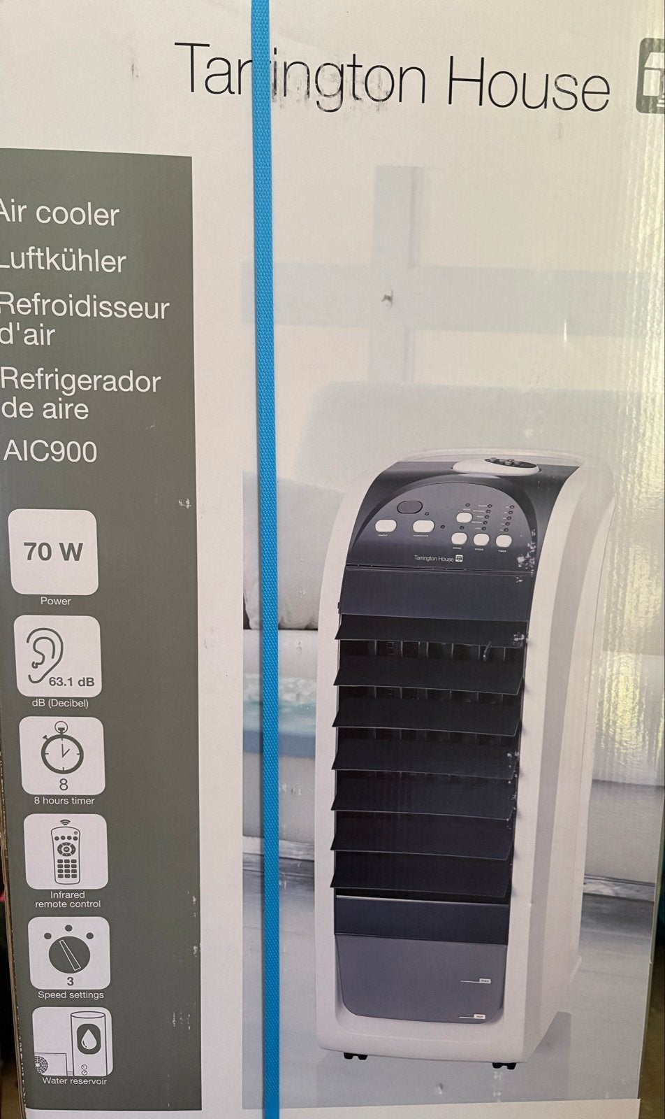 Tarrington House AIC900 Air Cooler - Ideaal voor warme dagen, Witgoed en Apparatuur, Airco's, Ophalen, Minder dan 60 m³, Nieuw