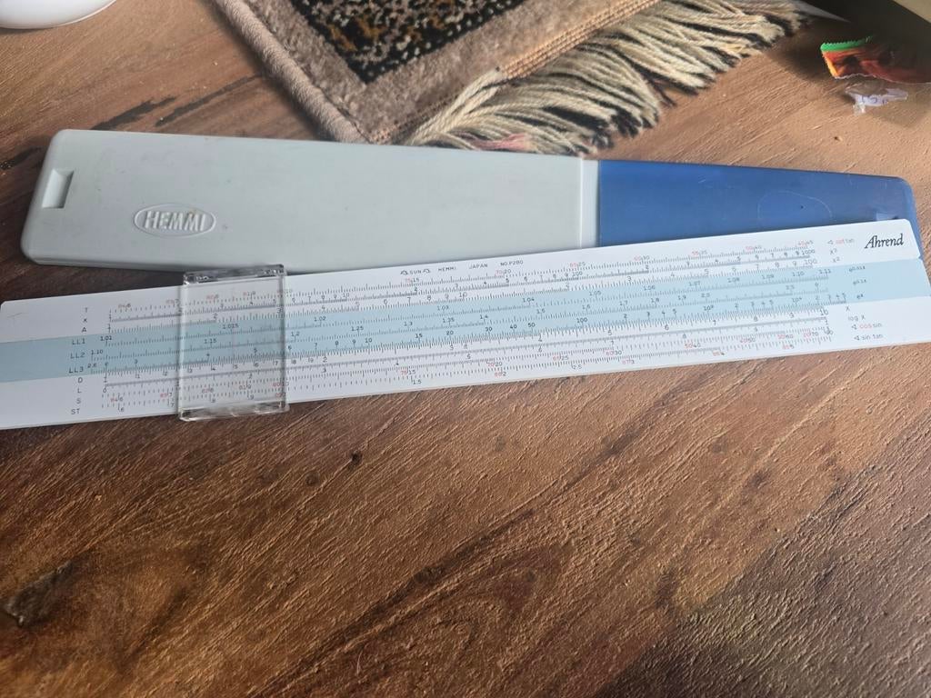Vintage Hemmi rekenliniaal, Ahrend, Ophalen of Verzenden
