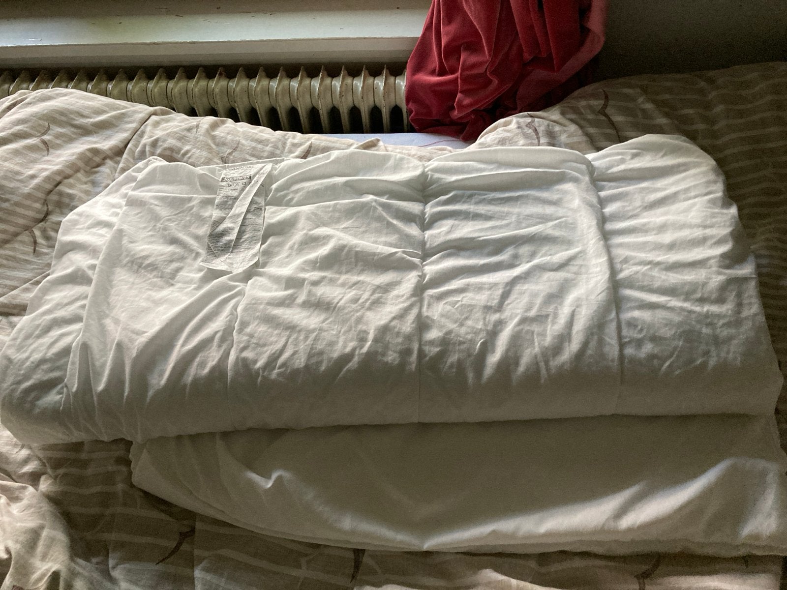 Wit dekbed voor kinderbed ikes småsforre, Gebruikt, Jongetje of Meisje, Wit, Ophalen of Verzenden