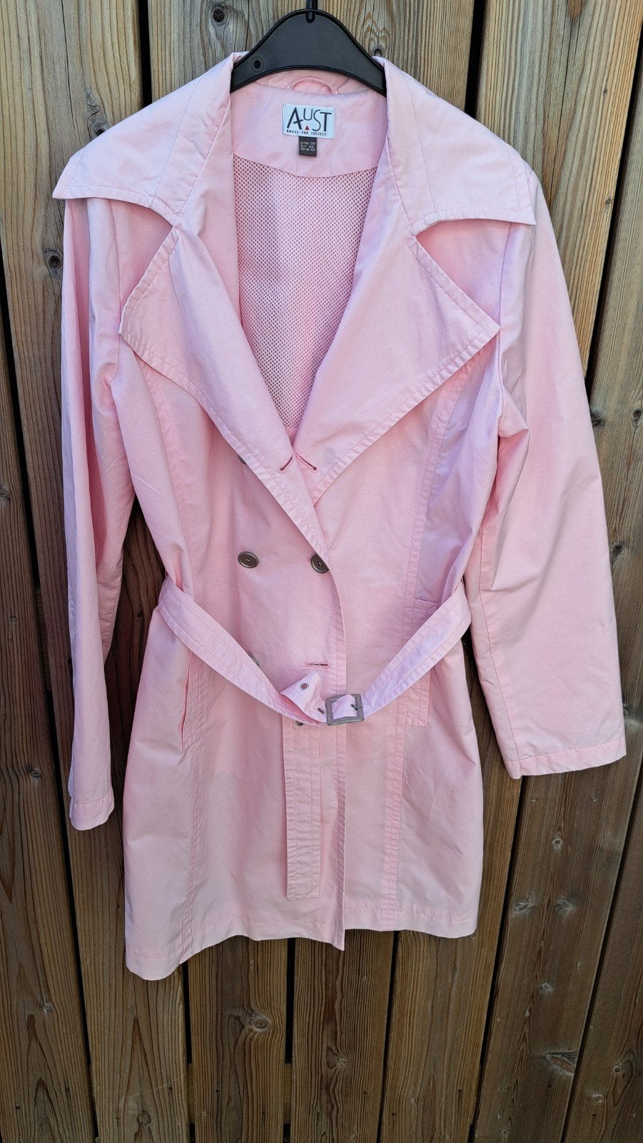 Roze Trenchcoat van AUST - Maat M, Maat 38/40 (M), AUST, Ophalen of Verzenden, Zo goed als nieuw