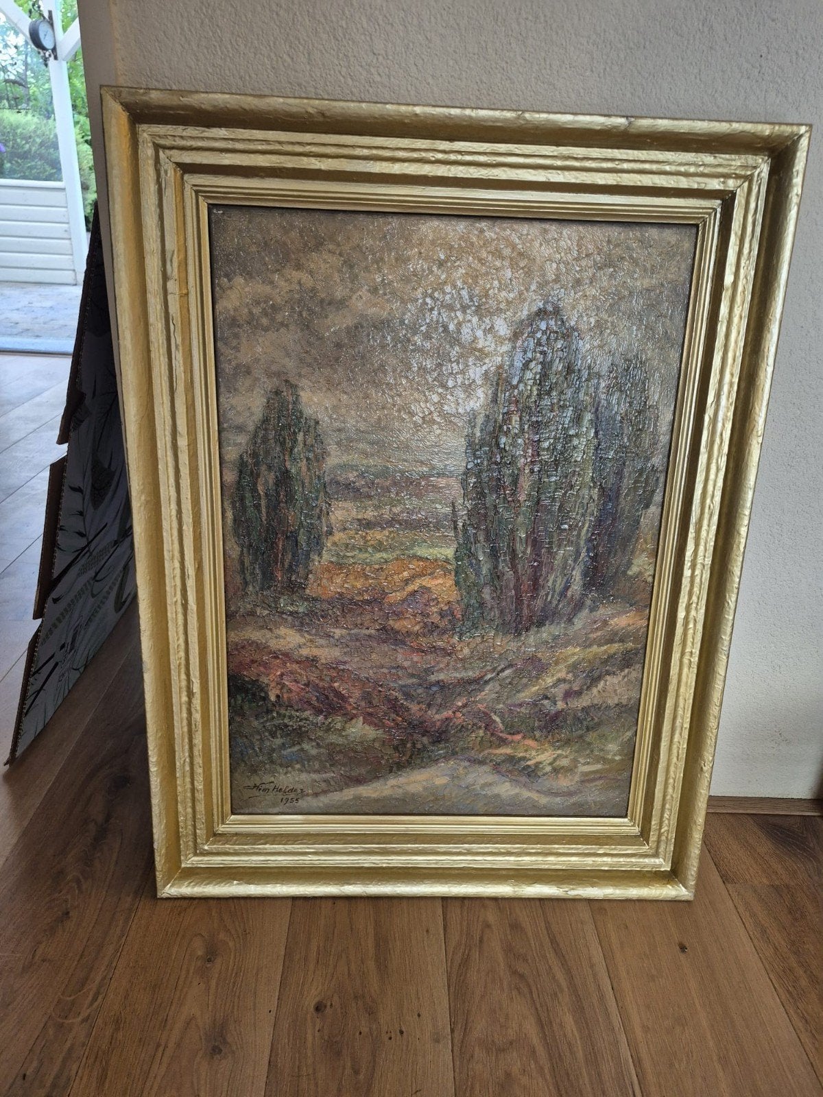 olieverf schilderij wim helder, Ophalen, Origineel werk, Olieverf, Landschap