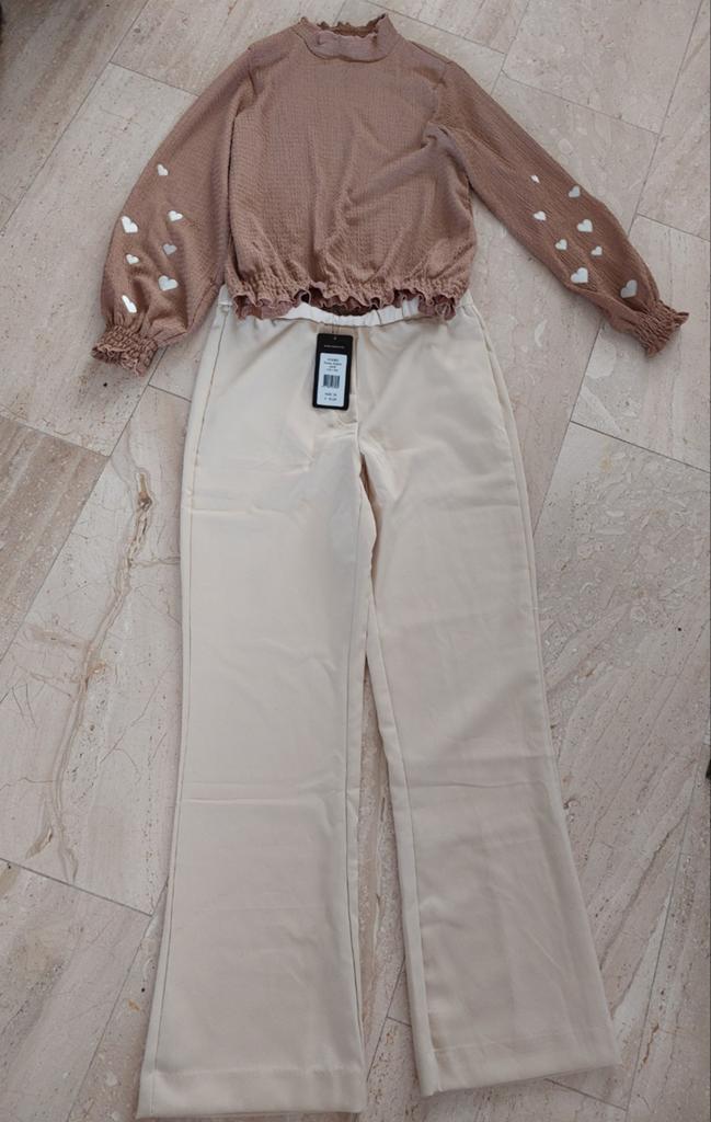 Norah Broek Nieuw met Citylife Top Nieuwstaat maat S, Beige, Nieuw, Ophalen of Verzenden, Norah, Citylife