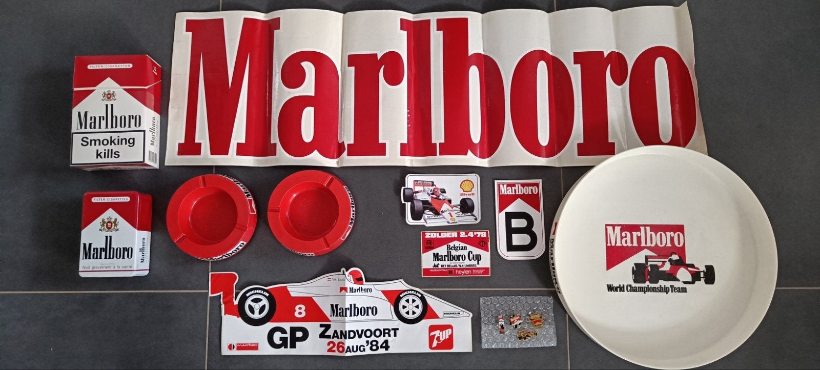 Vintage reclame Marlboro allerlei., Ophalen of Verzenden, Gebruikt, Overige typen