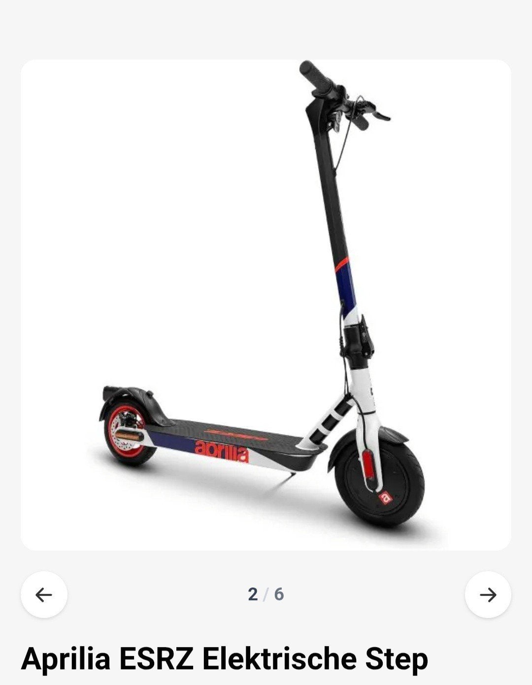 Aprilia ESRZ Elektrische Step - Zo goed als nieuw, Fietsen en Brommers, Ophalen of Verzenden, Zo goed als nieuw, Elektrische step (E-scooter)