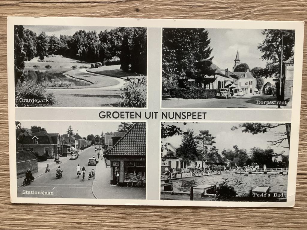 ansichtkaart Nunspeet, Ophalen of Verzenden, Gelopen, Gelderland